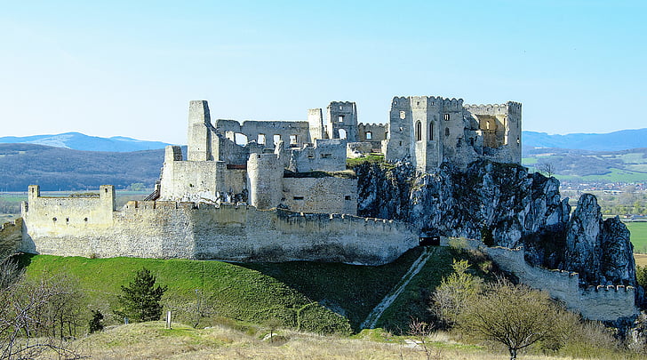 beckovský castle, beckov, slottet, ruinene av den, dag, Ingen mennesker, arkitektur
