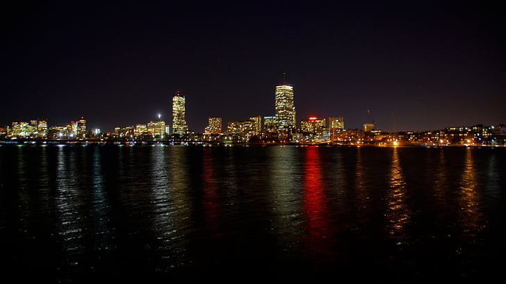 Boston, Charles river, Massachusetts, fiume, Skyline, acqua, grattacieli