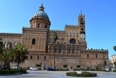 Palermo, Sicilien, Domkyrkan, kyrkan, Downtown, monumentet, staden