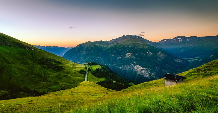 Østrig, Panorama, bjerge, dalen, landskab, naturskønne, skov