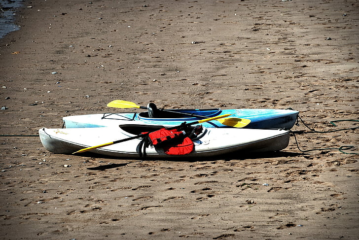 thuyền kayak, bờ biển, thể thao, nước, thuyền, đi du lịch, Thiên nhiên
