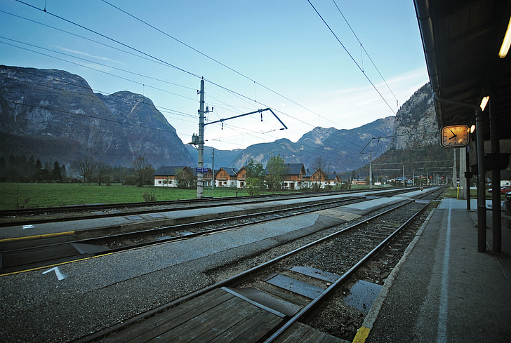 trein, station, tracks, spoorwegen, elektriciteit, vervoer, spoor