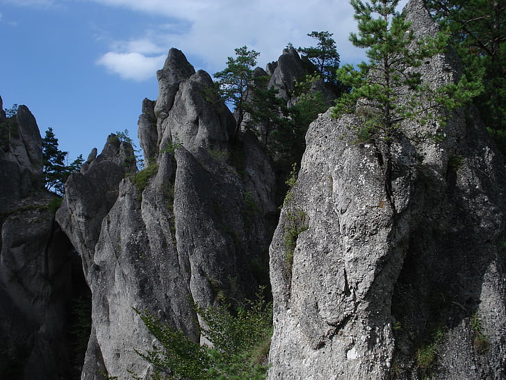 τα πετρώματα του súľov, Σλοβακική Δημοκρατία, τοπίο