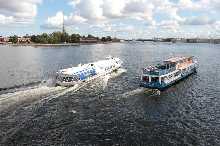 подводни криле, моторна лодка, метеор, Санкт Петербург, newa