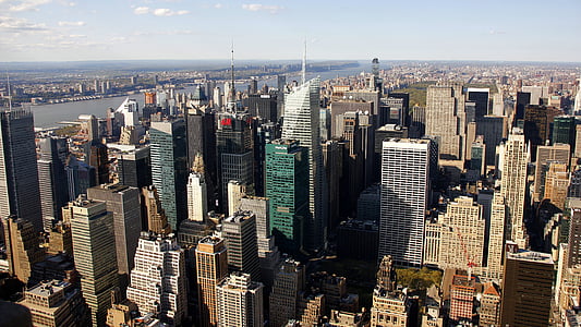 Niujorkas, Empire state building dangoraižis, dangus, Miestas, miesto, Manhattan, imperija