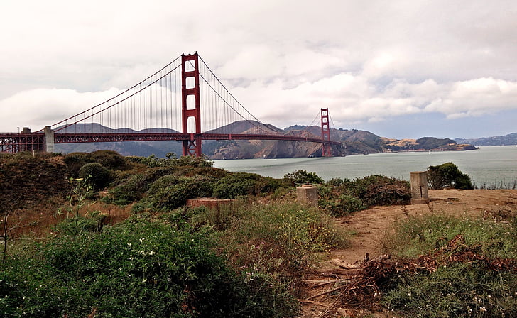 Golden gate bridge, San francisco, Bay, California, Bridge, landemerke, arkitektur
