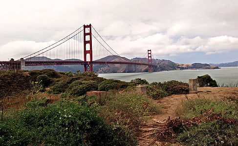 Мостът Голдън Гейт, Сан Франциско, Бей, Калифорния, мост, забележителност, архитектура