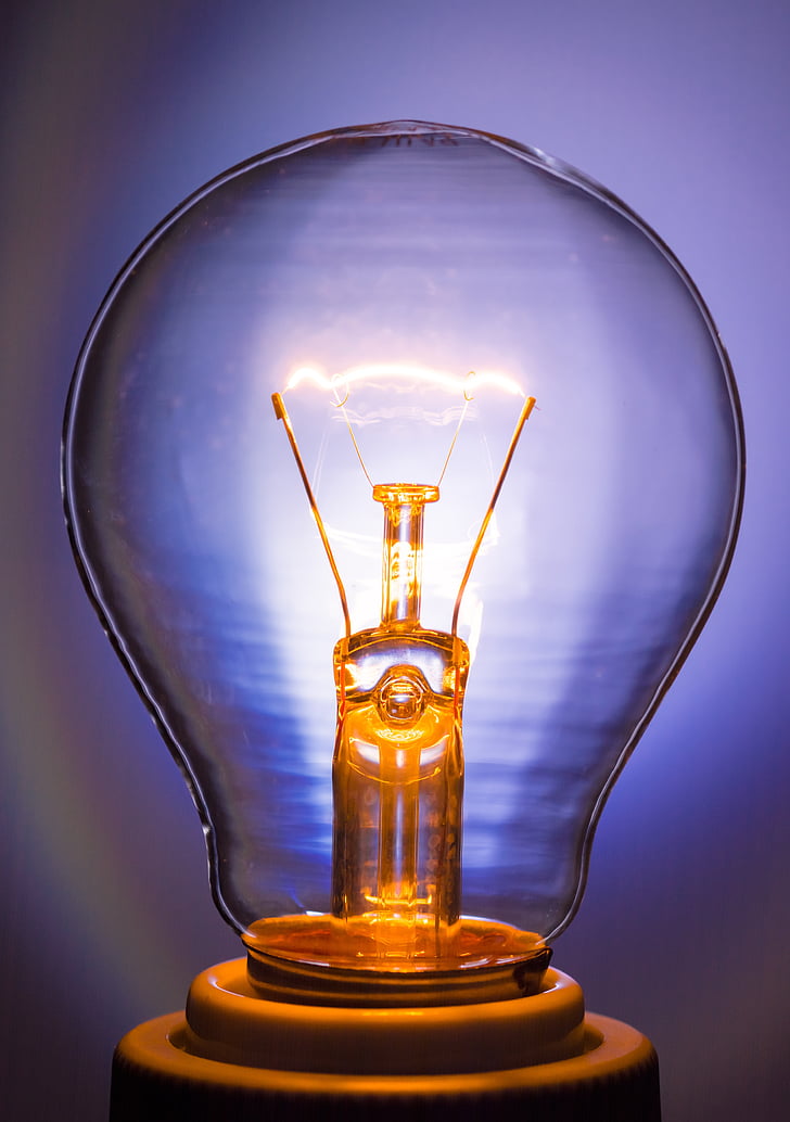 light bulb, glow lamp, immediately, tungsten, light source, disappearing, filament