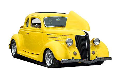 classic, hot rod, vehicle, isolated, background, auto, car