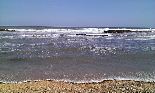 more, Ocean, Tide, Beach, piesok, vody, Sky