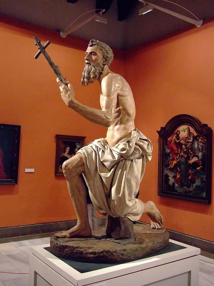 San jerónimo, penitent, Muzeum, sztuk pięknych, Sewilla, Andaluzja, Hiszpania