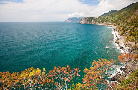 Liguria, rannikko, Panorama, italia, vesi, Luonto, Coast