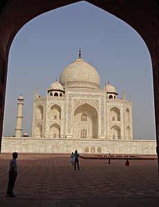 Taj mahal, site de l’UNESCO, merveille du monde, marbre blanc, monument, Memorial, architecture