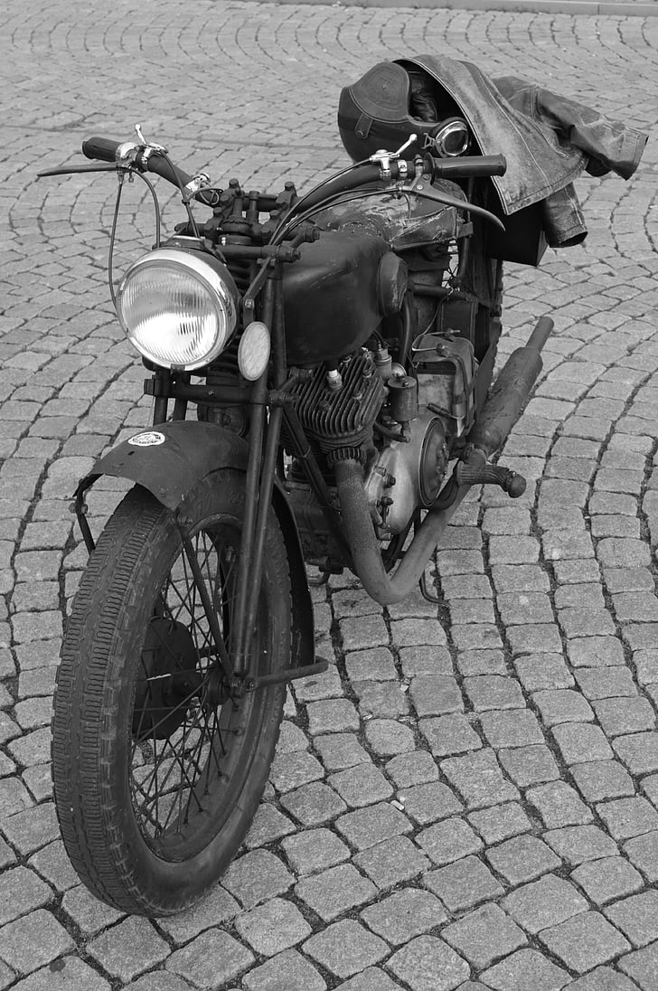 moped, moto, bicycle, oldtimer, vehicle, vintage, getting there and getting around