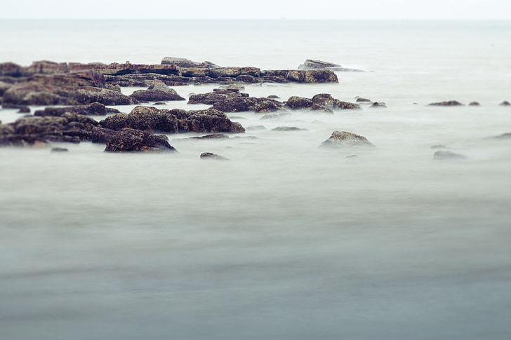 Mar, escull, ona, natura, platja, Costa, Roca - objecte
