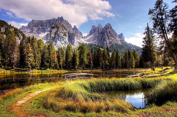 cadini, Dolomites, montagnes, Italie, alpin, patrimoine mondial de l’UNESCO, panorama alpin