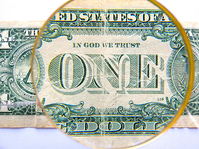 Dólar, moeda, das finanças, Nota de dólar, um, América, Confiamos em Deus