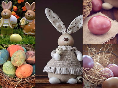 Fondo, Semana Santa, huevo, huevos coloridos, liebre, Feliz Pascua de resurrección, huevos de Pascua