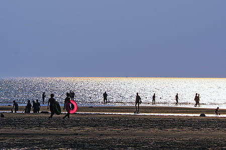 înapoi lumina, plajă, plaja cu nisip, înot, Sf. Petru, Ording, Nordfriesland