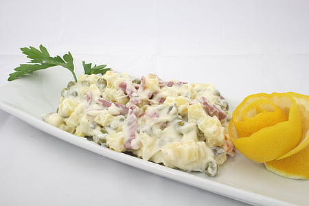 Salade italienne, mayonnaise, Garnir, apéritif, amuse-bouche froid, Aide, alimentaire