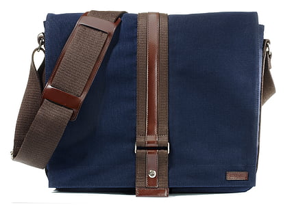 Tasche, Stoff, Blau, Mann, blauem Segeltuch, Koffer, Gepäck