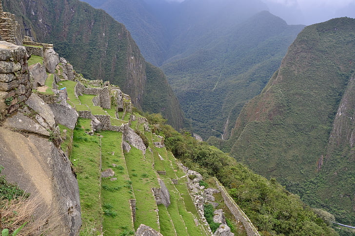Cuzco, schody, krajobraz, Natura, roślinność, ścieżka, bujny