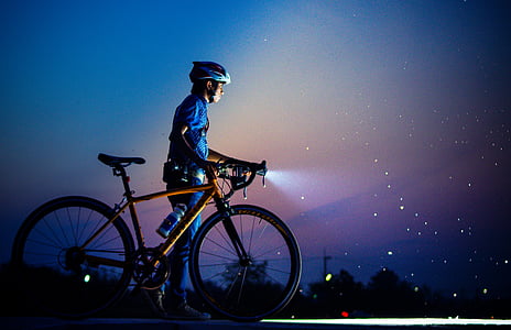 자전거, 홈, 빛, 빛의 길, 여행, 그린, 자연