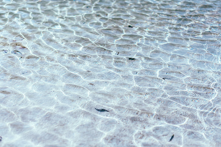 mer, océan, claire, eau, vagues, nature, sable