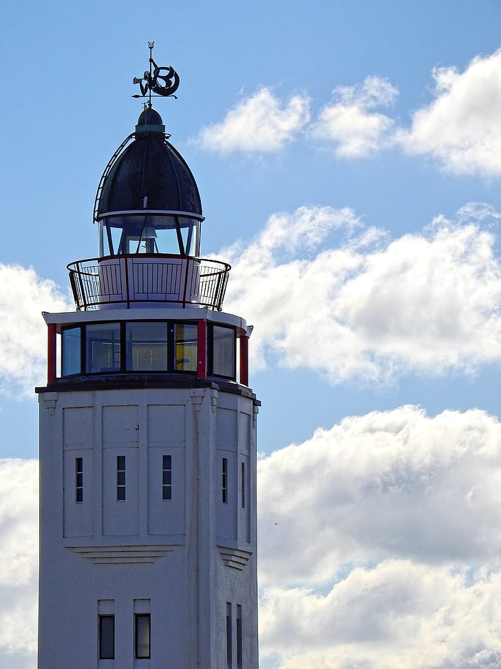 Lighthouse, bygning, Tower, Beacon, arkitektur, Sky, Nordsøen