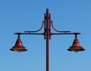 Lucerna, pouliční lampa, světlo, lampa, pouliční osvětlení, historicky, horizontální