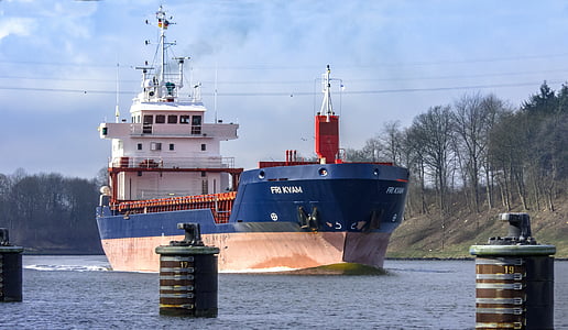 freighter, ship, nok, container, port, container ship, shipping