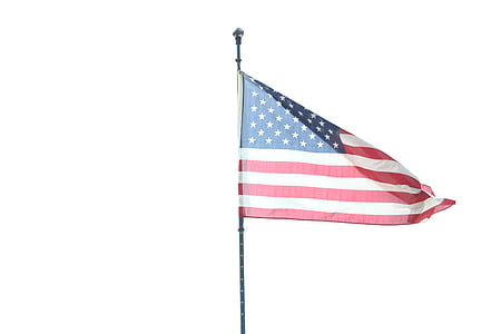 Flaga Amerykańska, Amerykańska flaga, Stany Zjednoczone Ameryki, macha, jasne