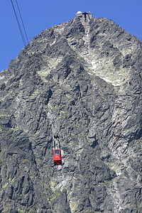 Lomnický peak, Slovakiet, Tatry, Hill, en lift