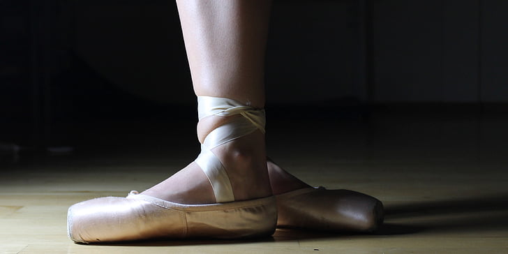балет, балет обувки, балерина, танц, производителност, крак, Грейс