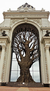Rússia, Tatarstan, Kazan, ciutat, arquitectura, paisatge, arbre