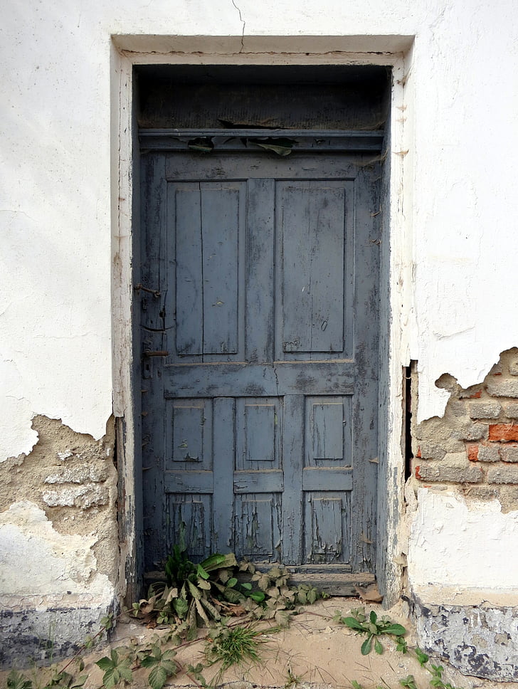 døren, gamle, tre, gamle døren, inngangen, antikk, tre