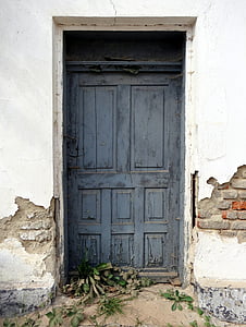 вратата, стар, дървени, старата врата, вход, Антик, дървен материал