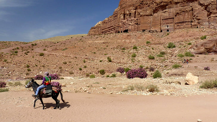 Petra, Jordania, viajes, antigua, piedra arenisca, tumba, desierto