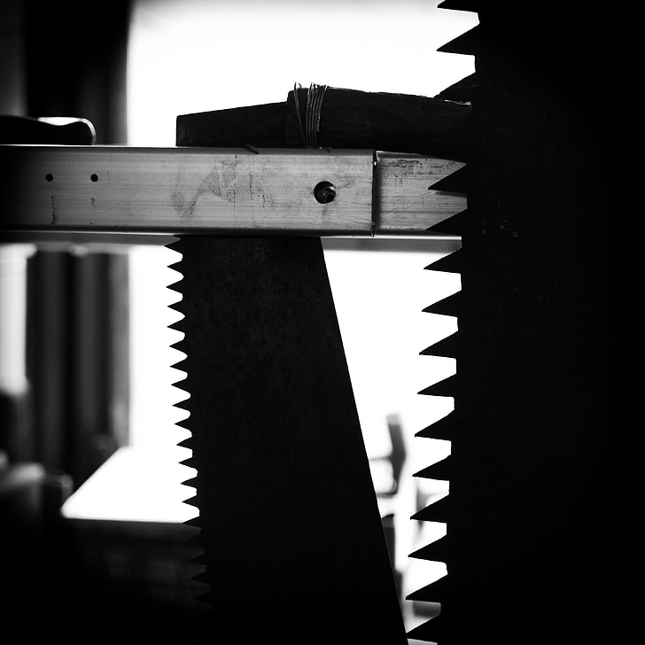 saw, tool, silhouette, black, white, metal, construction
