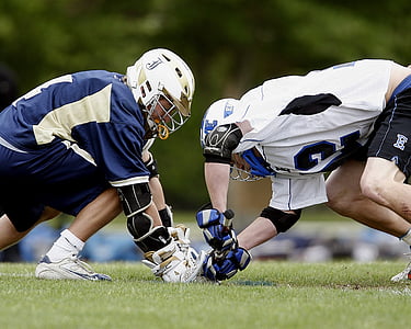 lacrosse, player, action, helmet, playing, game, sport
