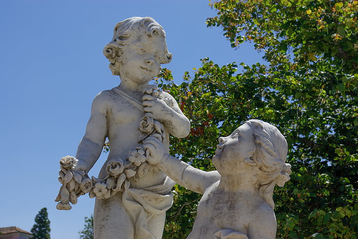 Portugalia, posąg, Park, ogród, Lisboa