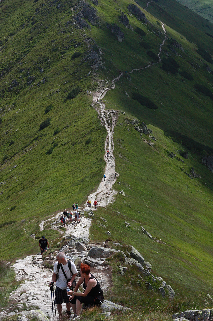 Ridge, Poolse Tatra, Boven, wandelweg, Czerwone wierchy, Toerisme