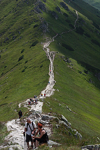 cresta, polonès Tatra, part superior, Senderisme, czerwone wierchy, Turisme