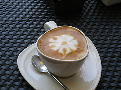 커피 컵, 커피, 커피 거품, 패턴, 음료, 컵, 카푸치노