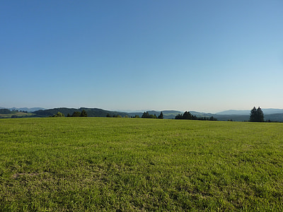 Allgäu, gospodarstwa rolne m, Gestratz, łąka, pastwiska, sielanka