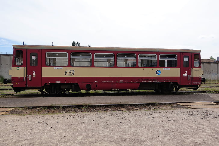 gamla tåg, Prag, Tjeckien, tåg, järnvägsspår, transport, Station
