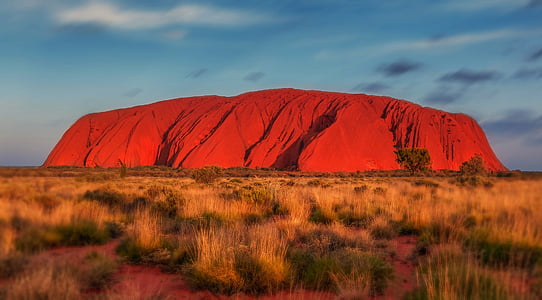Uluru, Austrálie, monolit, červená, Příroda, venku, krajina