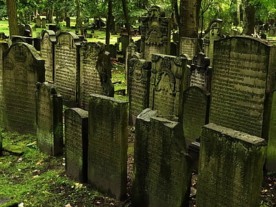 Cementerio, judía, Cementerio judío, piedras graves, graves, tumba