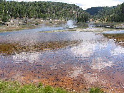 gêiser, natureza, térmica, Yellowstone, paisagem, Parque Nacional de Yellowstone, água