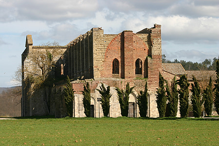 tuscany, monastery, abbey, abbazia san galgano, vault